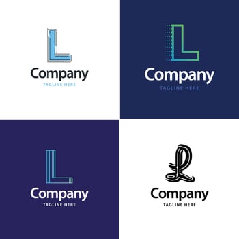 Letter L Big Logo Pack Design Creative Modern logos design for your business vector