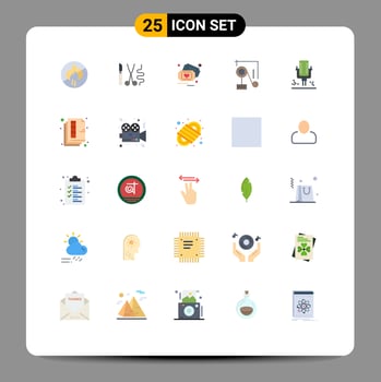 Stock Vector Icon Pack of 25 Line Signs and Symbols for microphone exparimant physics ticket education expariment Editable Vector Design Elements