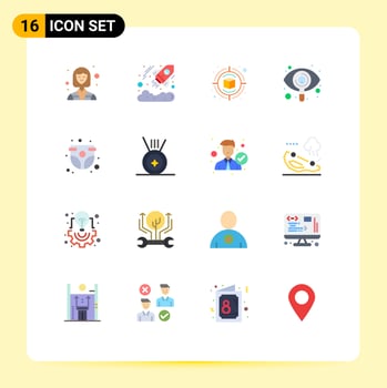 16 Universal Flat Colors Set for Web and Mobile Applications baby panty view campaign seen eye Editable Pack of Creative Vector Design Elements