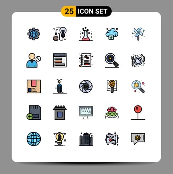Universal Icon Symbols Group of 25 Modern Filled line Flat Colors of toy download health arrow medical Editable Vector Design Elements