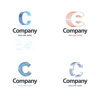 Letter C Big Logo Pack Design Creative Modern logos design for your business vector