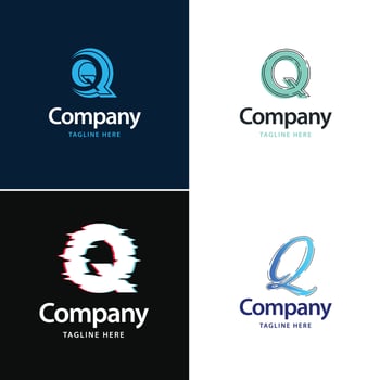 Letter Q Big Logo Pack Design Creative Modern logos design for your business vector