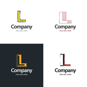 Letter L Big Logo Pack Design Creative Modern logos design for your business vector