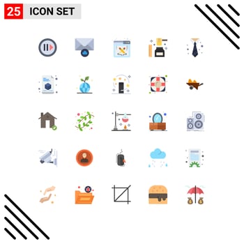 25 Universal Flat Colors Set for Web and Mobile Applications tie business design work sweet honey Editable Vector Design Elements