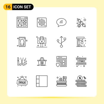 16 Creative Icons Modern Signs and Symbols of praying sweet message food marshmallow Editable Vector Design Elements