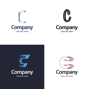 Letter C Big Logo Pack Design Creative Modern logos design for your business vector