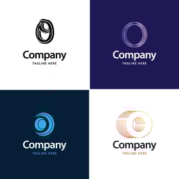 Letter O Big Logo Pack Design Creative Modern logos design for your business vector