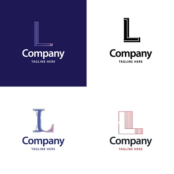 Letter L Big Logo Pack Design Creative Modern logos design for your business vector