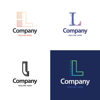 Letter L Big Logo Pack Design Creative Modern logos design for your business vector