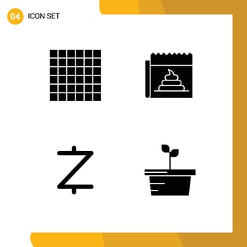 Modern Set of Solid Glyphs and symbols such as grid crypto fake news nature Editable Vector Design Elements
