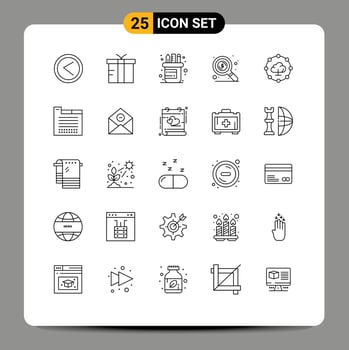 25 Creative Icons Modern Signs and Symbols of tab network office cloud computing money Editable Vector Design Elements
