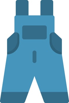Overall Clothes Vector Icon Design