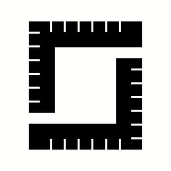 Unique Measurement Vector Glyph Icon
