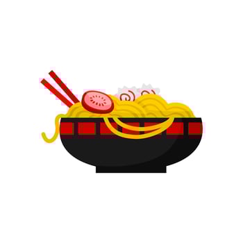 japanese ramen cartoon illustration. japanese food vector. vector
