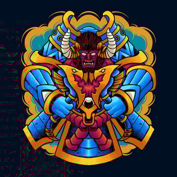 giant monster armor vector