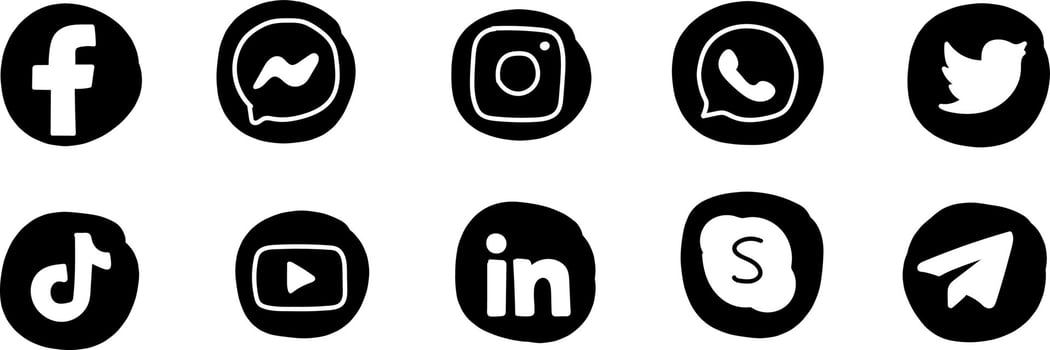 Social media logos vector