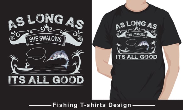 fishing vector for t-shirt or poster design templates Free Vector