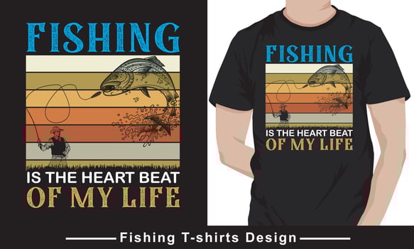 FISHING T-SHIRT DESIGN PRO VECTOR