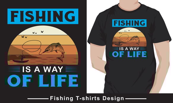 FISHING T-SHIRT DESIGN PRO VECTOR