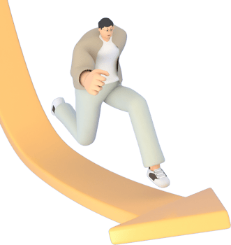 A man  run along the arrow. png