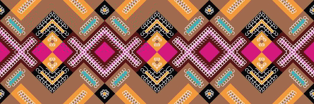 Ethnic Aztec Ikat Seamless Pattern Textile ikat floral seamless pattern digital vector design for Print saree Kurti Borneo Fabric Aztec brush symbols swatches designer