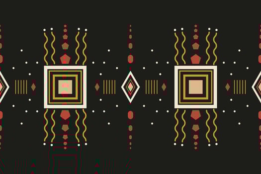 Ikat Seamless Pattern  ikat triangle batik textile seamless pattern digital vector design for Print saree Kurti Borneo Fabric border brush symbols swatches cotton