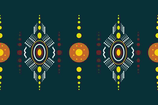 Ethnic border Ikat Seamless Pattern Textile ikat design seamless pattern digital vector design for Print saree Kurti Borneo Fabric border brush symbols swatches party wear