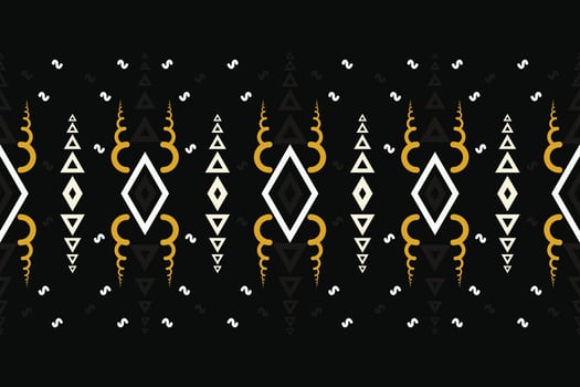 Ethnic border Ikat Seamless Pattern Textile ikat floral seamless pattern digital vector design for Print saree Kurti Borneo Fabric border brush symbols swatches designer