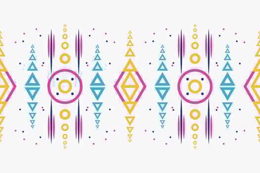 Ethnic border Ikat Seamless Pattern Textile ikat print seamless pattern digital vector design for Print saree Kurti Borneo Fabric border brush symbols swatches stylish