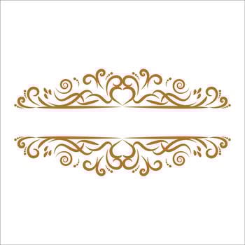 Floral golad Vector vintage royal title border or text frame ornament elements, Luxury vintage Border for title border ornamental