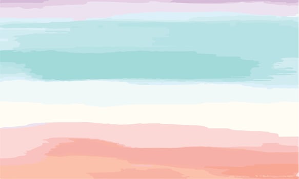 watercolor colorful yellow orange green blue pink hand drawn vector banner. Vivid abstract pastel rainbow brush paint element for greeting card, invitation, template, print, wallpaper, web, label, tag