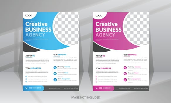 Corporate modern business flyer template vector