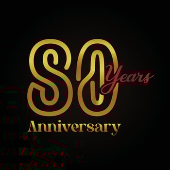 80th anniversary celebration logotype with handwriting golden and red colour elegant design . vector anniversary for celebration, invitation card, and greeting card.