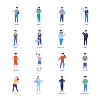 Professions Characters Illustrations Vectors Pack