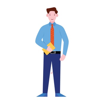 An administrator male avatar flat design of manager vector