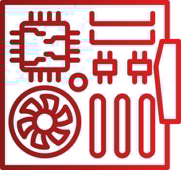 Gaming Motherboard Vector Icon