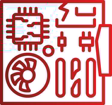 Damage Motherboard Vector Icon