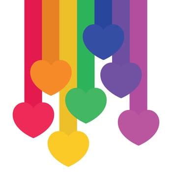 Pride Heart Lines vector