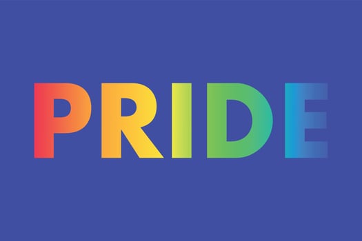 Pride Word Rainbow vector