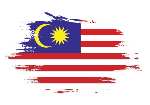 Professional abstract grunge Malaysia flag vector