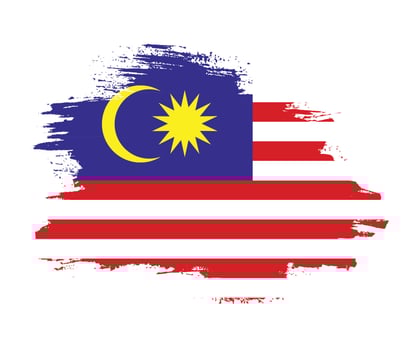 Free brushstroke Malaysia flag vector
