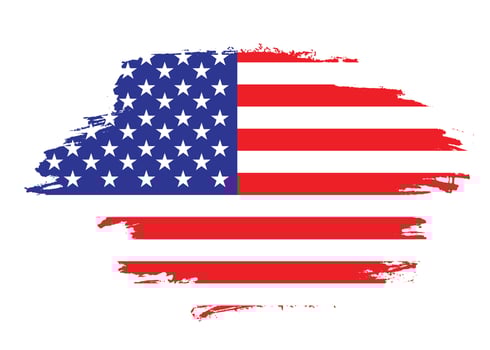 Grunge effect USA flag design vector