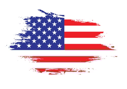 Professional paint streak USA flag vector