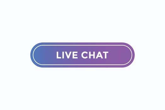 live chat button vectors. sign label speech bubble live chat vector