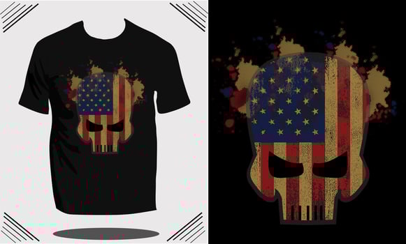 USA Army Veteran T shirt design and military flag t shirt design vector