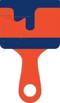Paint Brush Creative Icon Design vector