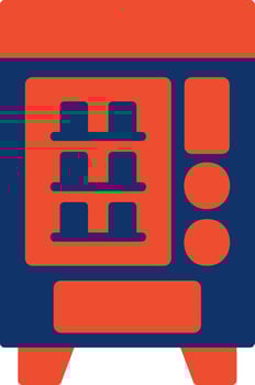 Vending Machine Creative Icon Design vector
