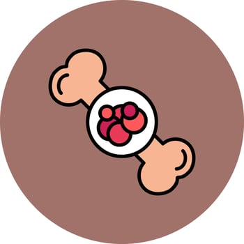 Bone Cancer Creative Icon Design vector