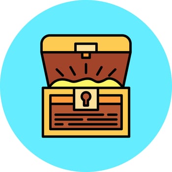 Treasure Chest Creative Icon Design vector
