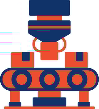 Conveyor Belt Creative Icon Design vector